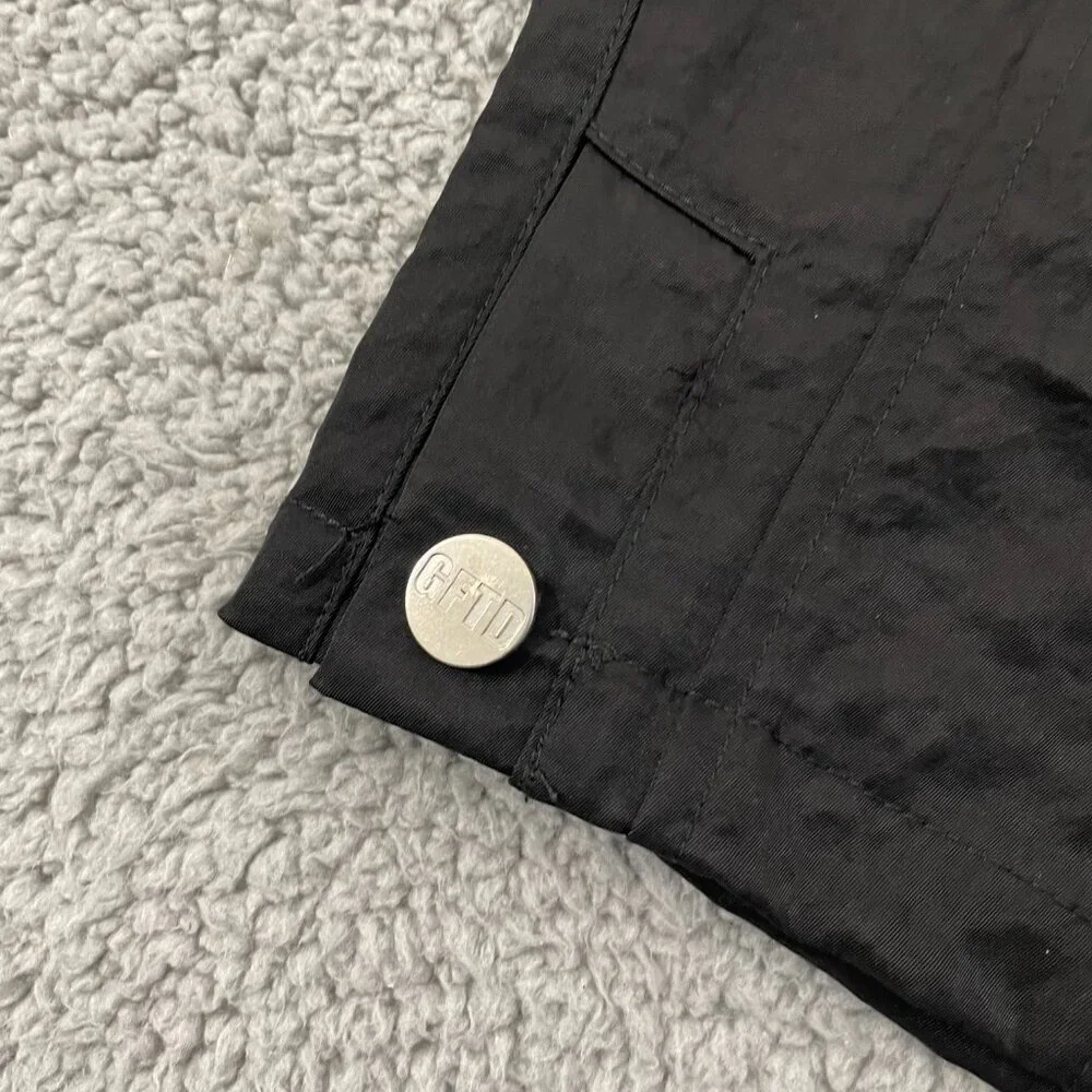 GFTD LA Pants Men 2XL Black Pull On Drawstring Nylon‎ Cargos